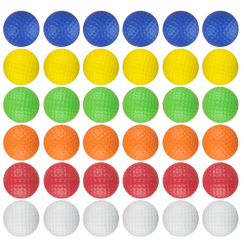 Dsmile Colorful Foam Golf Practice Balls 36 Pack Light Soft Elastic Training Multifunction Sport Balls - Image 1